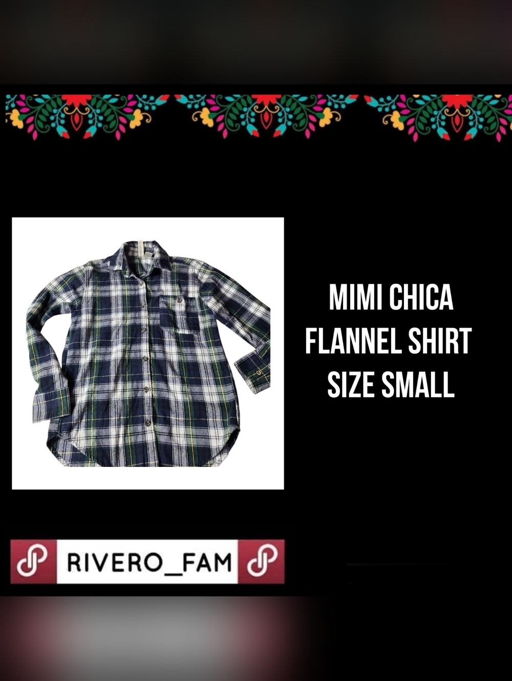 MIMI CHICA | FLANNEL SHIRT | SIZE SMALL